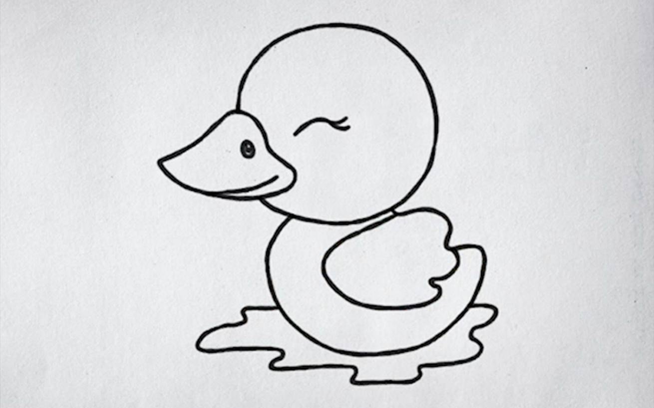 超简单的小鸭子画法图片
