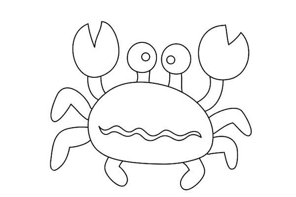 卡通螃蟹简笔画图片螃蟹怎么画简笔画图片螃蟹简笔画的画法步骤