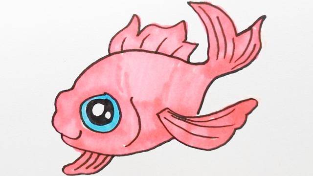 海里鱼的简笔画图片