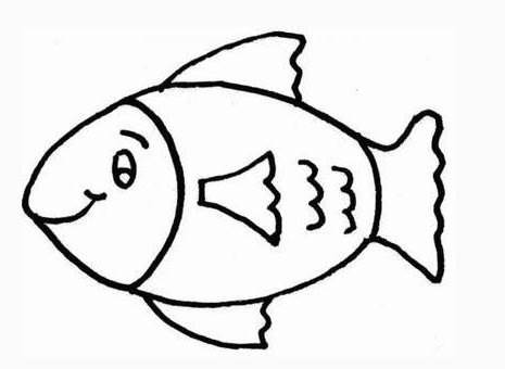 鱼的简笔画法中班图片