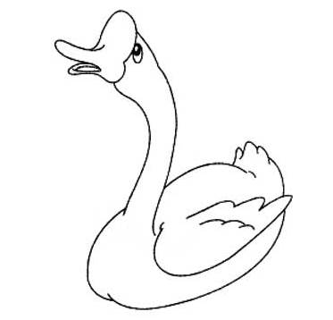 青草国的鹅简笔画图片