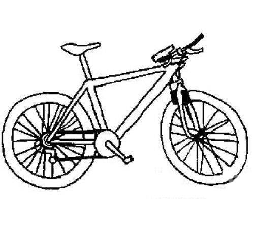 自行车把手简笔画图片