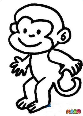 简笔画猴子 简单图片