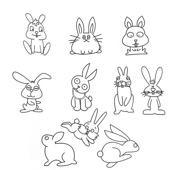 兔子的简笔画画法图片
