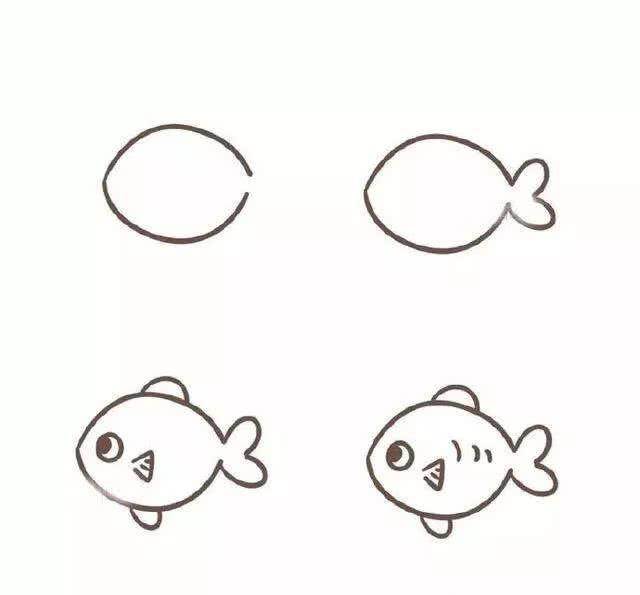 可爱的小鱼简笔画这是一组小鱼简笔画的内容,希望能满足您的需求,查找