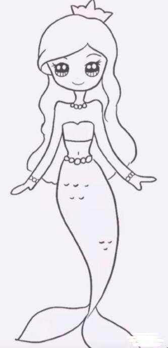 美人鱼公主的画法图片