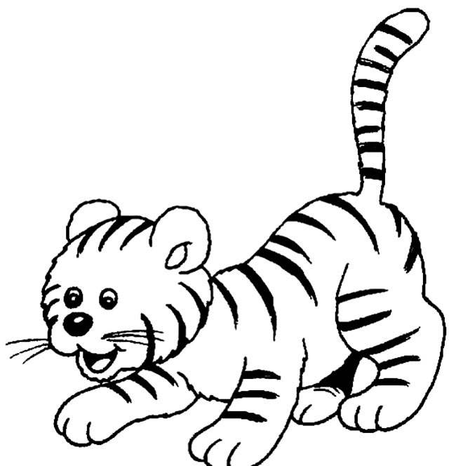 怎样画小老虎儿童画法图片