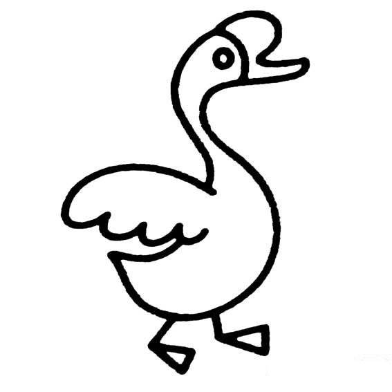 鹅的画法儿童画图片