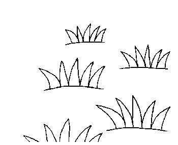 草地上的小草怎么画图片