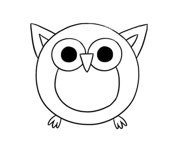 猫头鹰简笔画卡通猫头鹰简笔画简单可爱的画法可爱简笔画猫头鹰可商用
