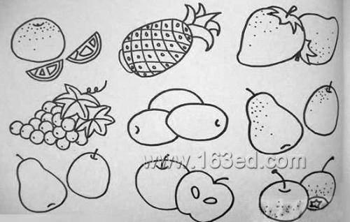 秋天的水果简笔画 秋天的水果简笔画幼儿园