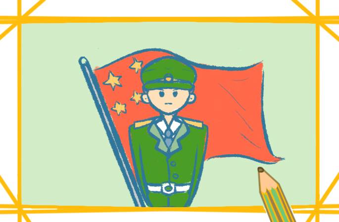 幼儿园红军简笔画图片
