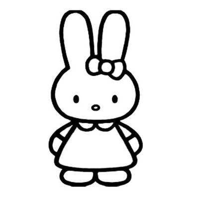 兔子头像简笔画 可爱图片