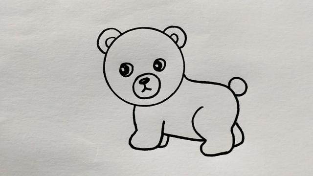 怎么画一只可爱的小熊图片