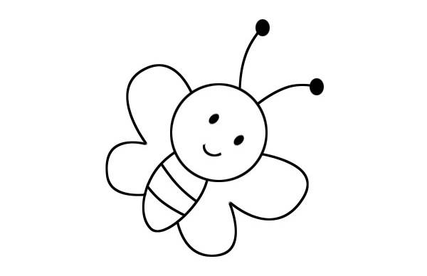 蜜蜂简笔画 简单漂亮图片