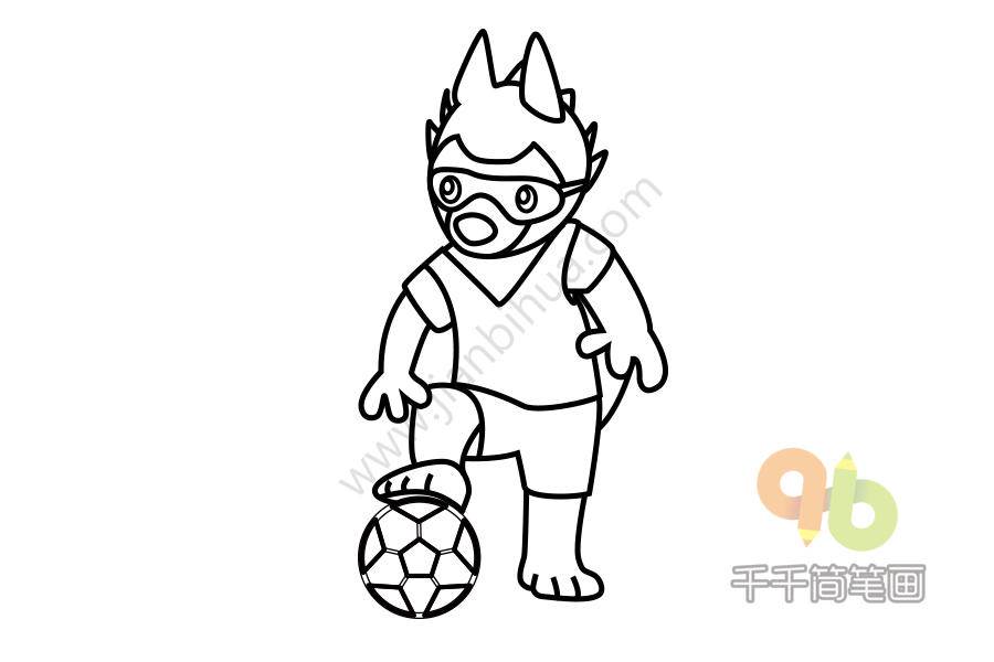 世界杯吉祥物拉伊卜简笔画 卡塔尔世界杯吉祥物简笔画