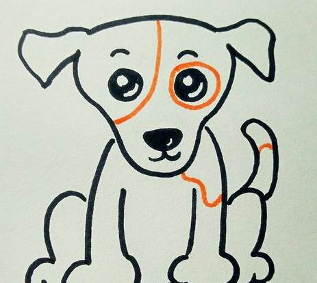 狗头怎么画 简单图片