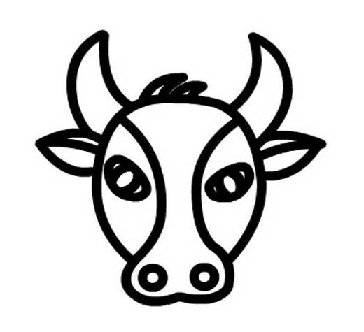 牛的尾巴简笔画图片