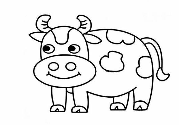 牛简笔画 简单 画法图片