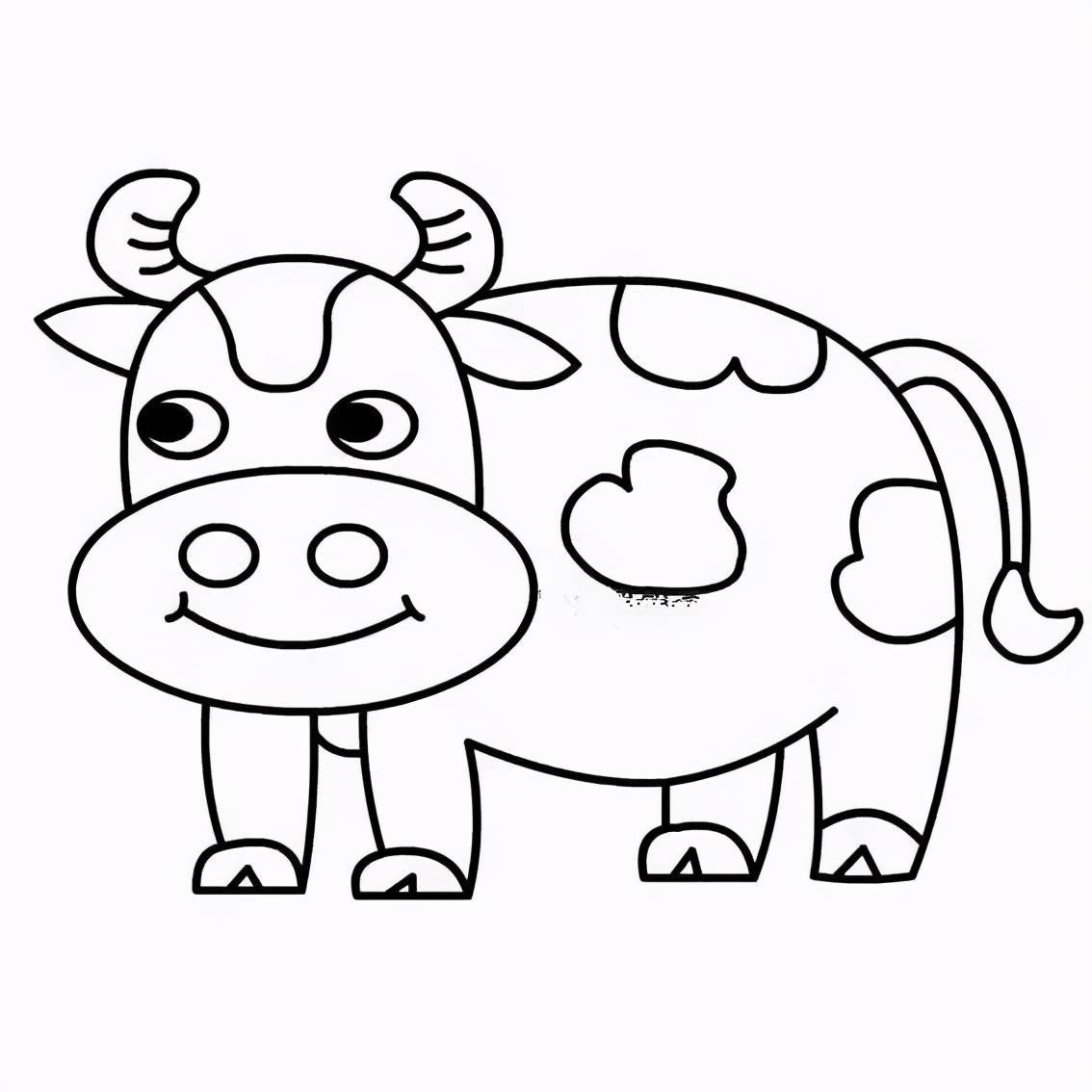 简笔画小牛 可爱图片