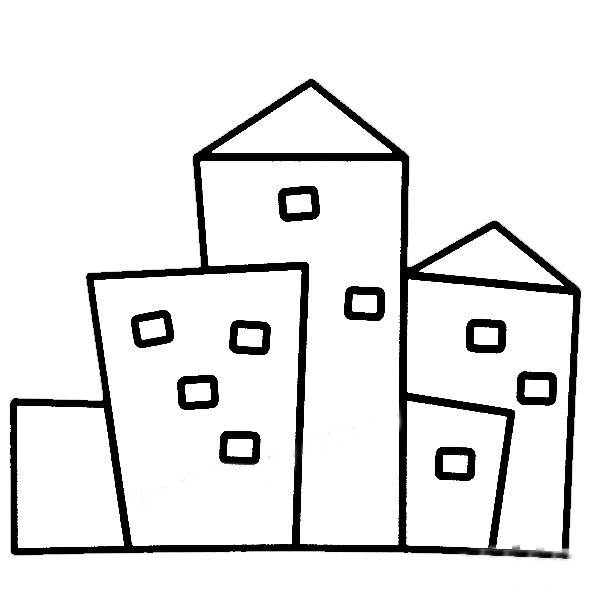简单的简笔画房子图片