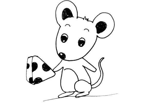卡通小老鼠和奶酪简笔画动物简笔画图片小老鼠【简笔画】可爱小老鼠小