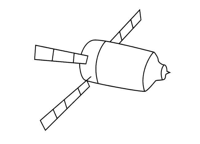 神舟13号卫星简笔画图片
