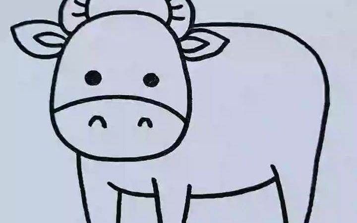 可爱的牛怎么画活泼图片