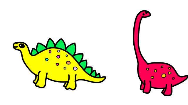 小型食肉恐龙简笔画图片