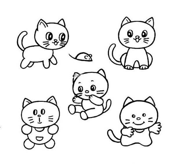 小猫宝宝简笔画图片