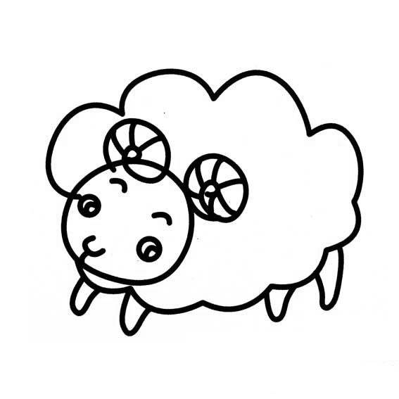 画小羊简笔画 可爱图片