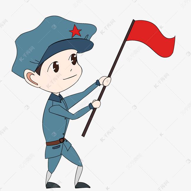 红军100周年简笔画图片