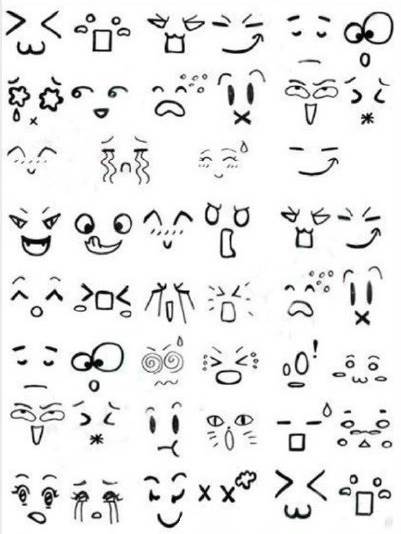 另类的emoji表情表情简笔画大全可爱喜怒哀乐