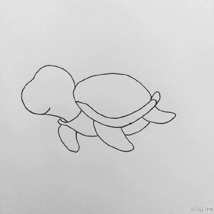 海龟简笔画 海龟简笔画可爱