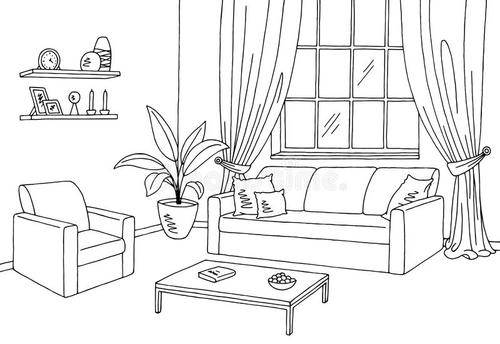 笔画图片大全图片(儿童卧室简笔画图片大全简单)客厅怎么画简单又漂亮