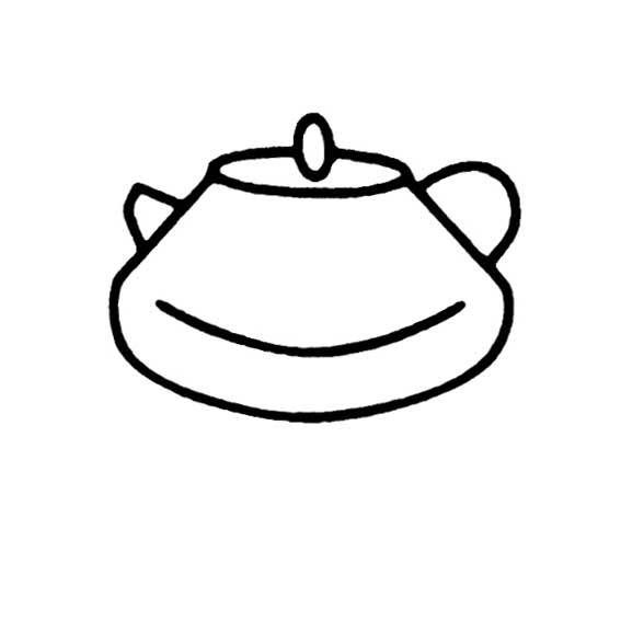 茶壶简笔画古风图片