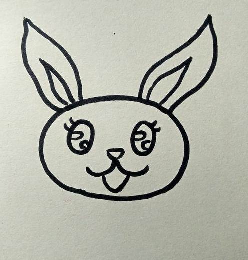 兔子耳朵简笔画简单图片