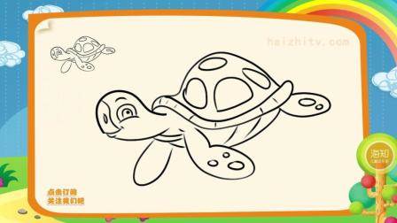 海龟产卵简笔画图片