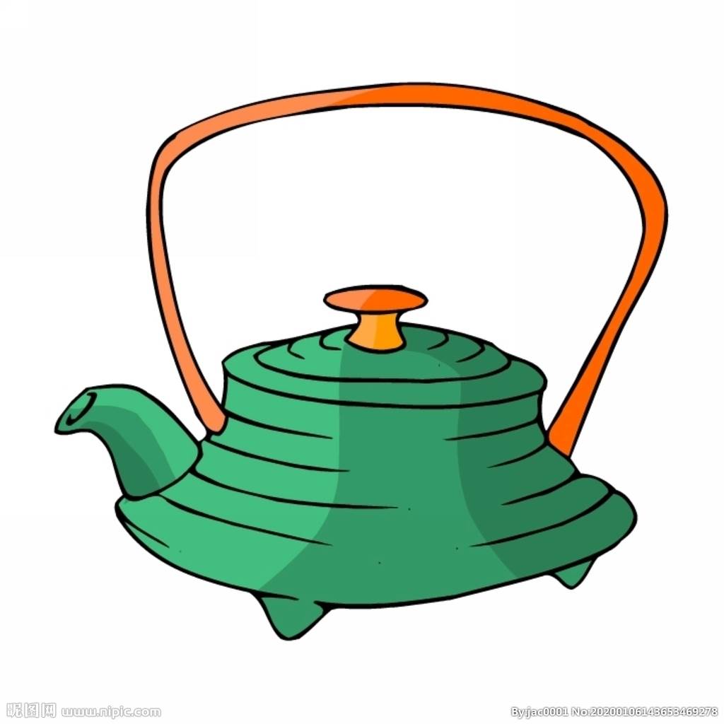 茶壶简笔画简单 彩色图片