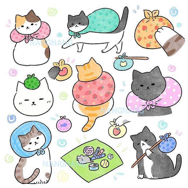 小猫画法 彩色图片