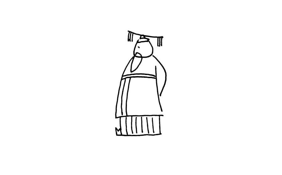 秦始皇Q版 手绘图片
