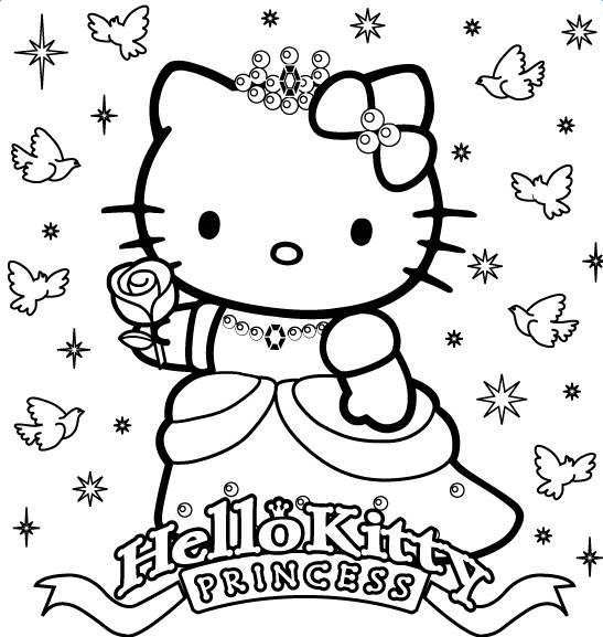 可爱小猫简笔画公主图片