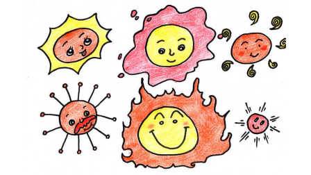简单漂亮的太阳简笔画合集卡通太阳的简笔画图片简单的卡通太阳怎么画