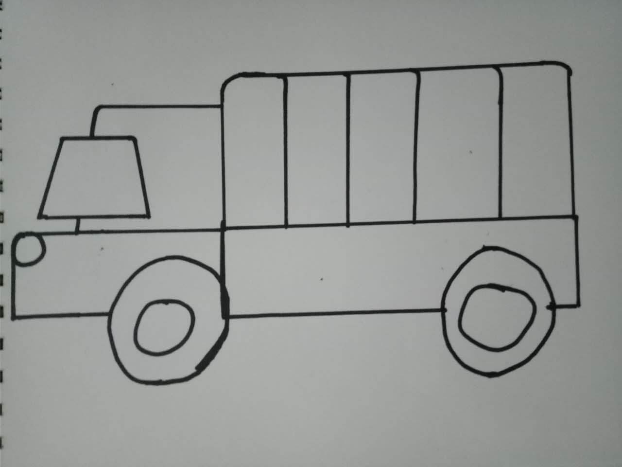 儿童画卡车图片简笔画图片