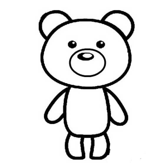 可爱的小熊简笔画图片