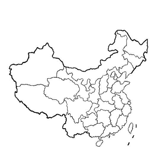 中国轮廓图 简笔画图片