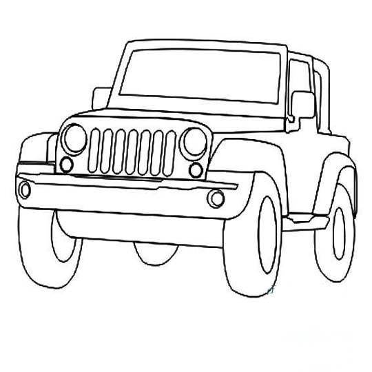 jeep吉普车简笔画图片
