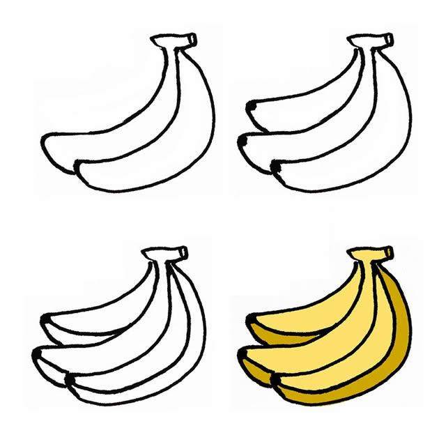 香蕉图片简笔画 香蕉图片简笔画儿童画彩色