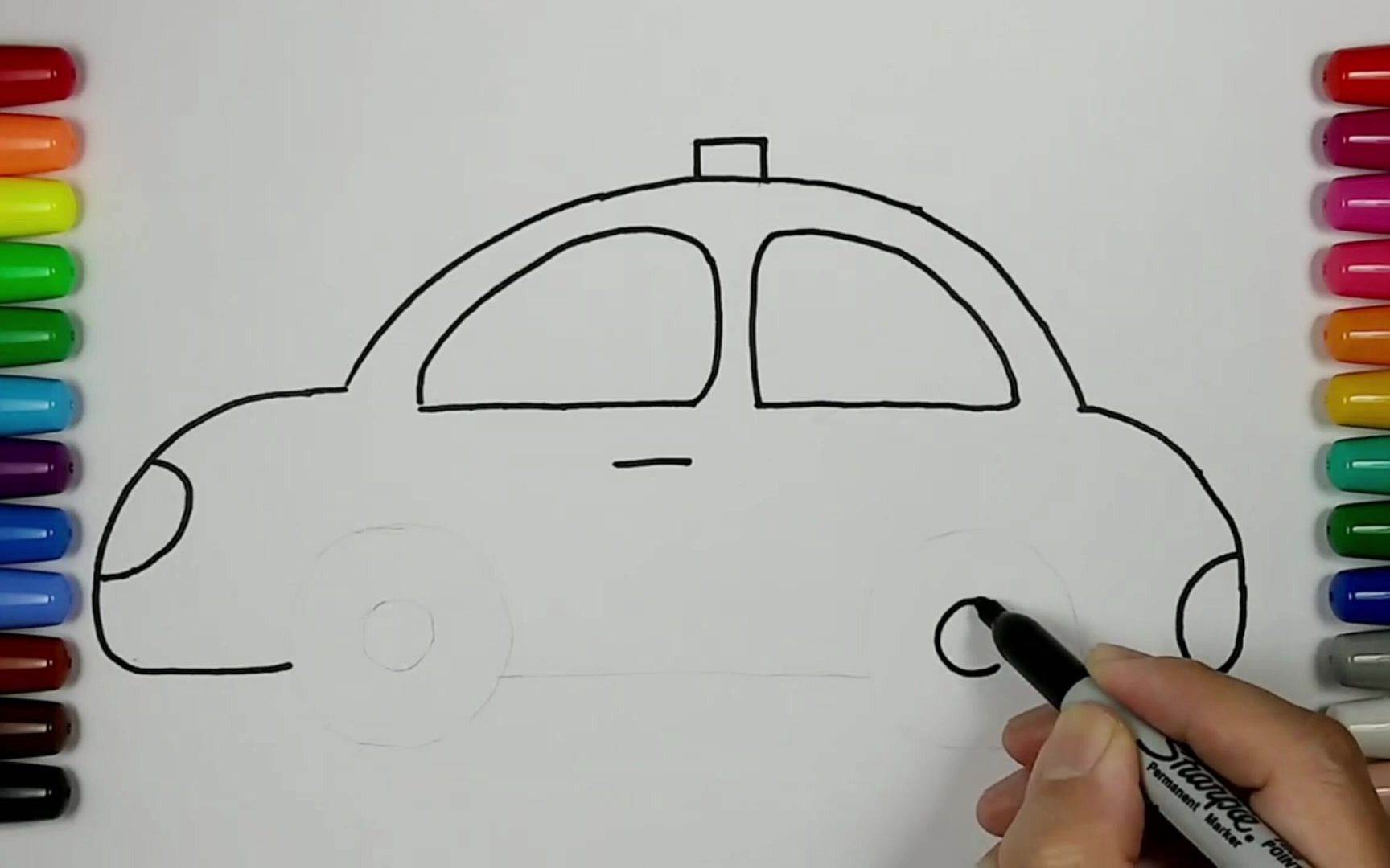 小轿车简笔画画法图片步骤（各种漂亮的花图片大全简笔画） - 有点网 - 好手艺