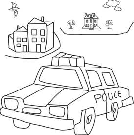 儿童画出租车简单画法图片